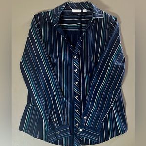 Blue Striped Long Sleeve Shirt